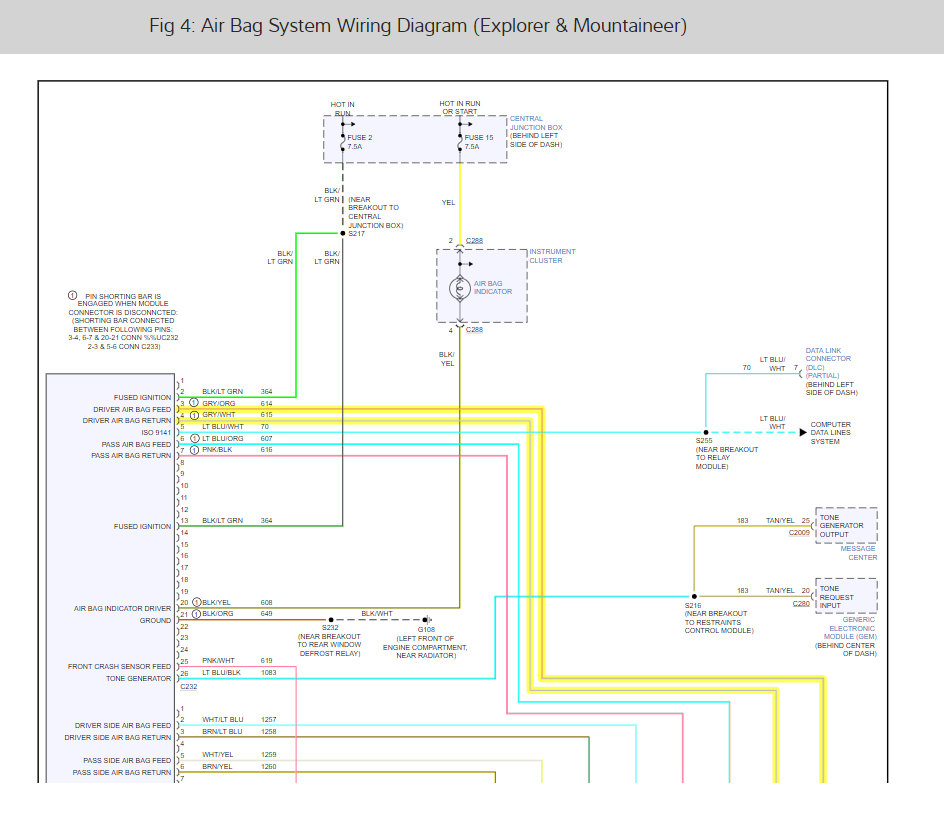 Clock Spring Wiring Diagram Needed: Cruise Control, Temperature ...