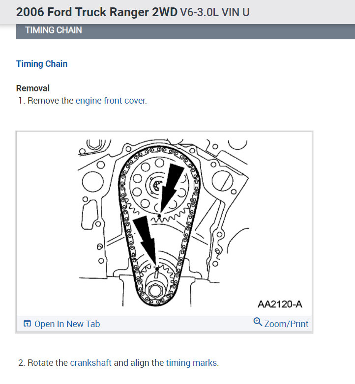 Ford ranger 4.0 top timing chain replacement