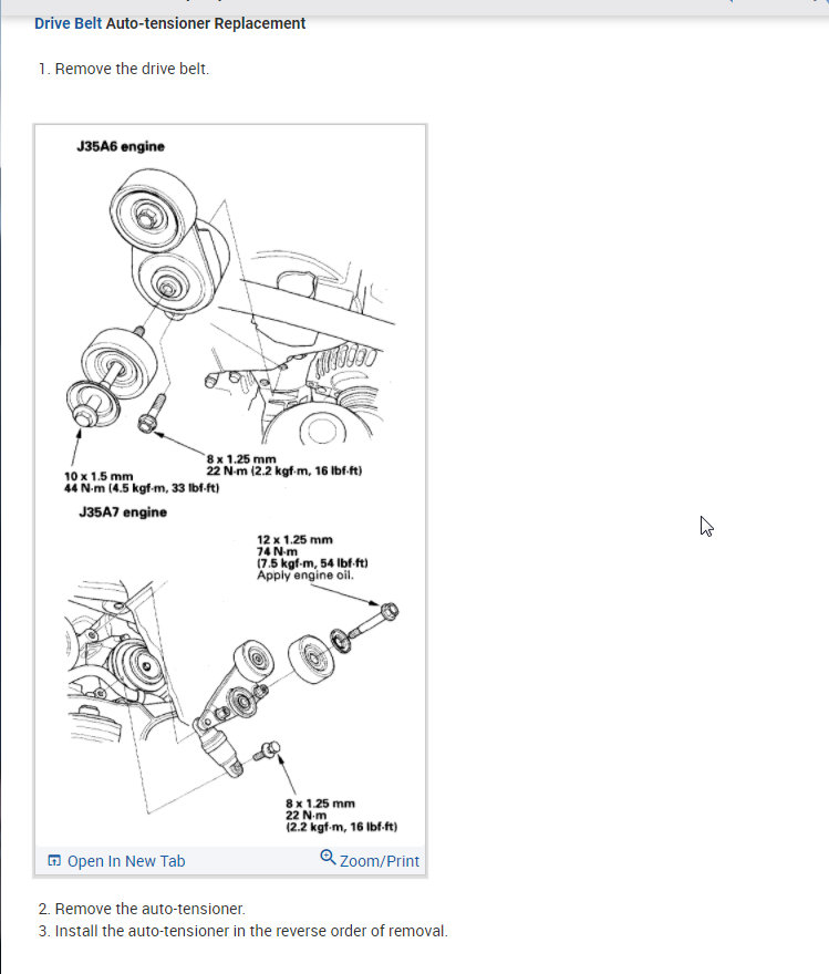 2006 honda outlet odyssey serpentine belt