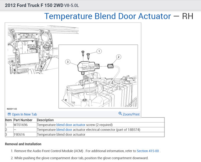 Blend Door Actuator Replacement Instructions: I Am Currently ...