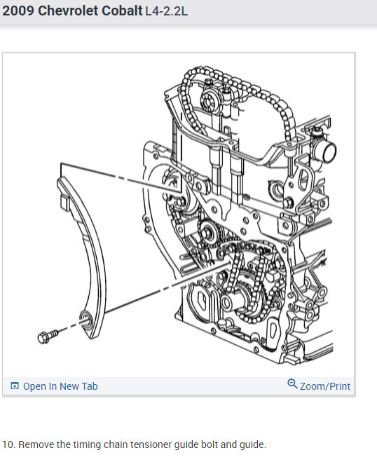 Cobalt timing shop chain replacement