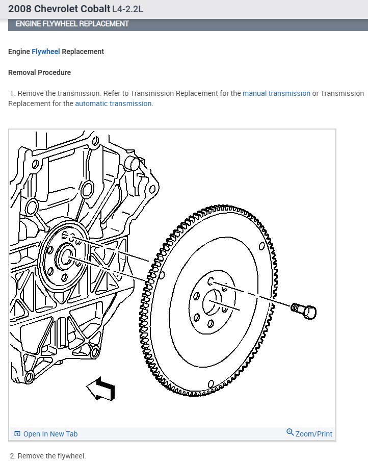 Torque Specs for the Six Bolts Flywheel and Motor Mounts Front