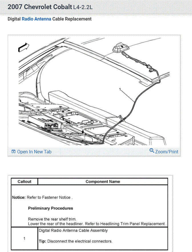 Chevy 2024 cobalt antenna