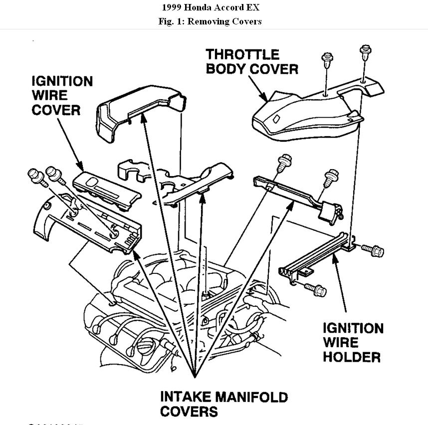 1999 Honda Accord Upper Intake Manifold Diagram: Engine