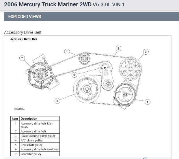 2005 ford escape 3.0 serpentine belt diagram sale