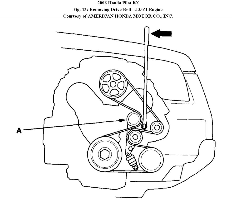 2006 Honda Pilot 3.5 Serpentine Belt Diagram