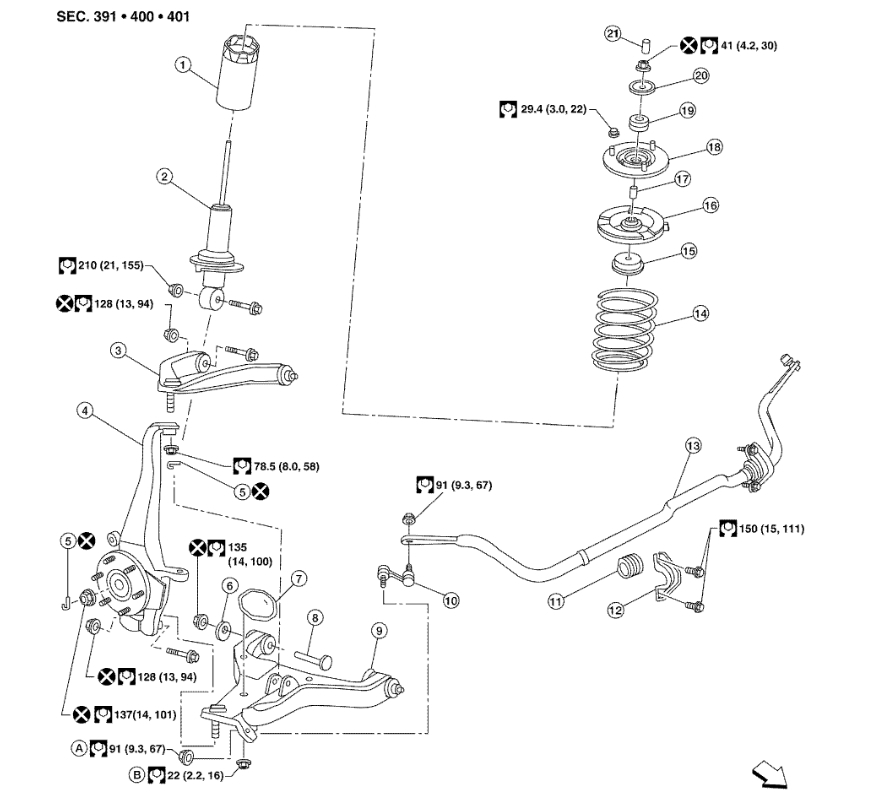 Torque Specs for Rear and Front Suspension?