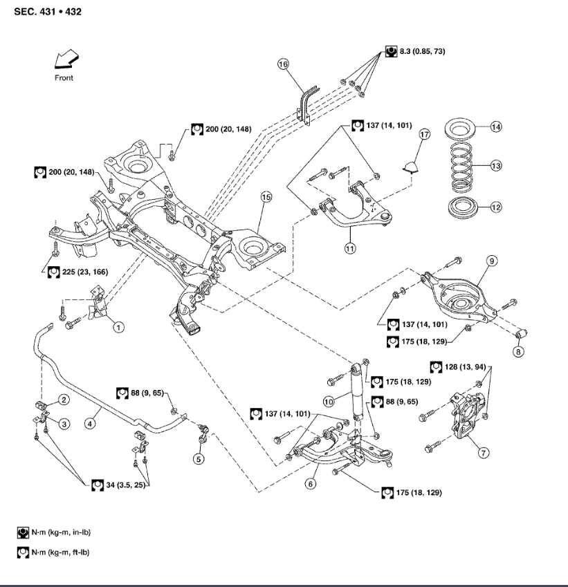 Torque Specs for Rear and Front Suspension?