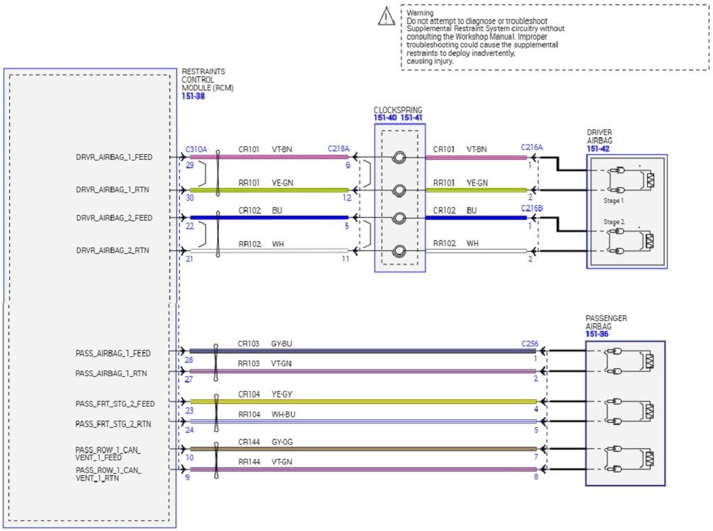 Clock Spring Wiring Diagram for 8 Pin Connector for Clock Spring ...