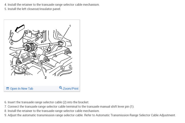 How to Replace 06 Dts Shifter Cable