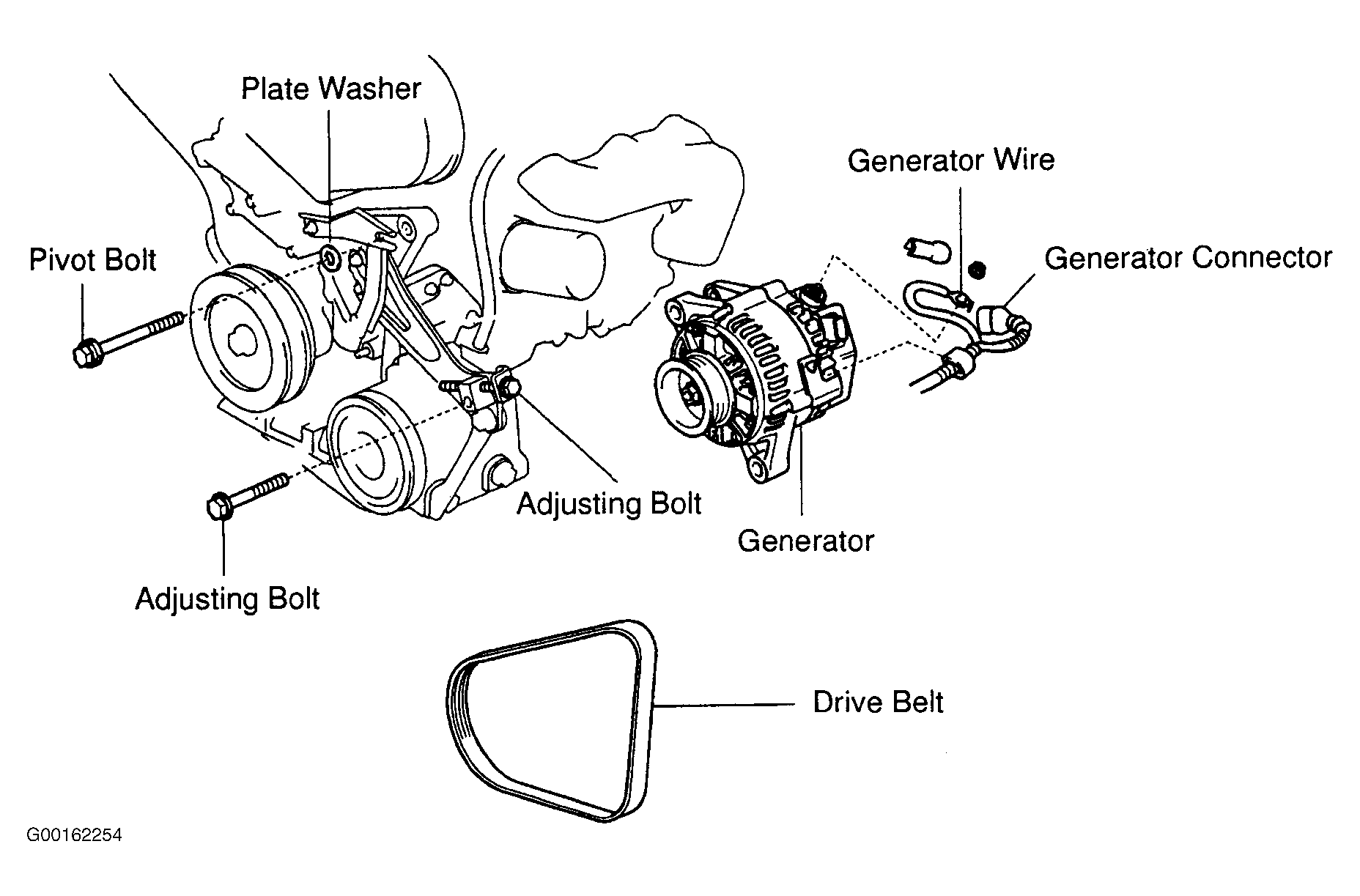 1998 Lexus ES 300 Serpentine Belt Routing and Timing Belt Diagrams