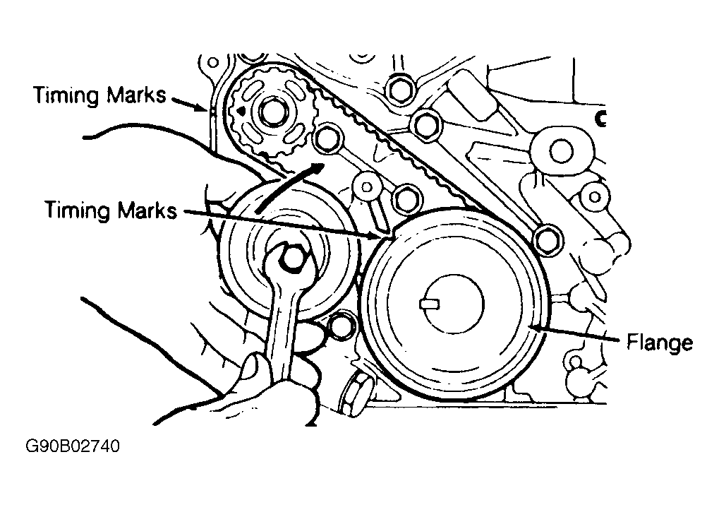 1990 Hyundai Sonata Serpentine Belt Routing and Timing Belt Diagrams