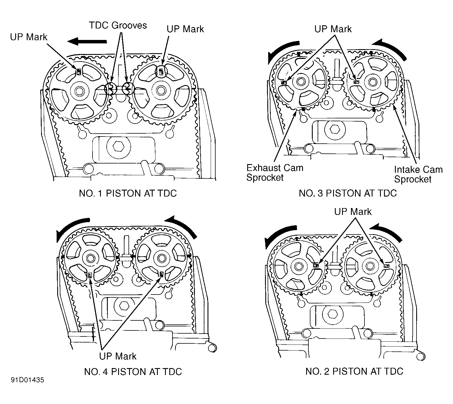 1996 Honda Accord Serpentine Belt Routing and Timing Belt Diagrams