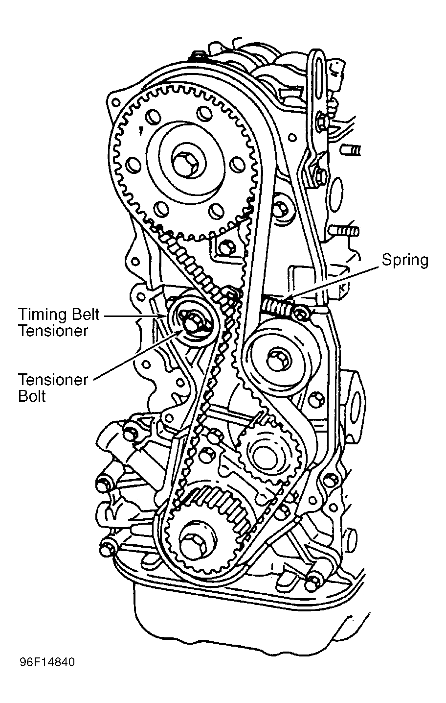 1997 Ford Probe Serpentine Belt Routing and Timing Belt Diagrams