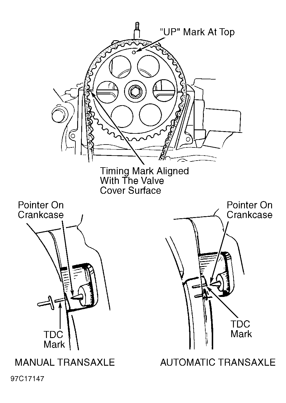 1994 Honda Civic Serpentine Belt Routing and Timing Belt Diagrams